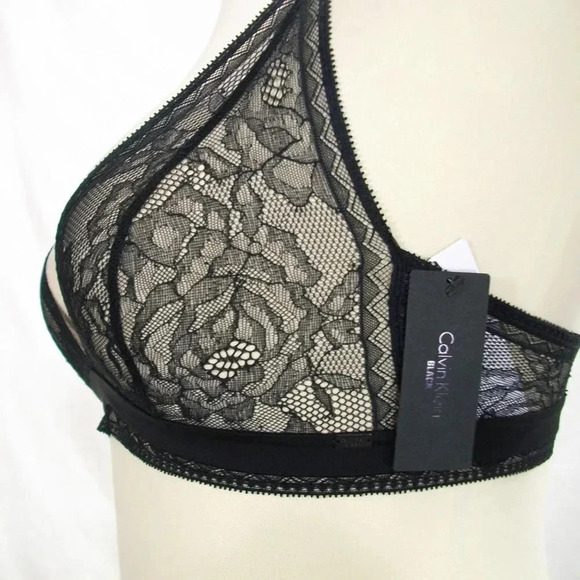 XS X-SMALL Calvin Klein QF1944 CK Black Obsess Unlined Triangle Wire Free Black - Picture 9 of 11